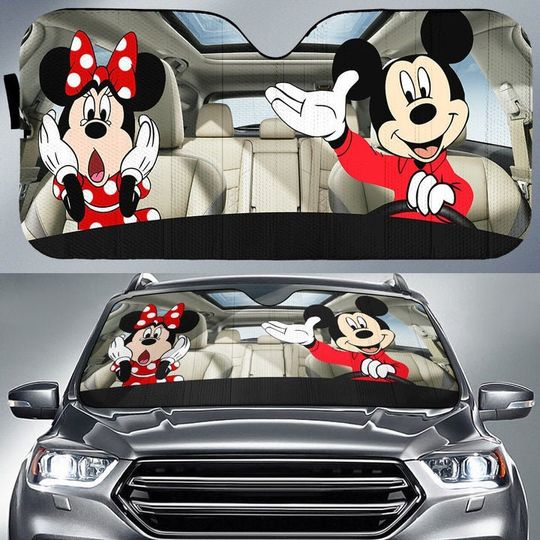 Mickey And Minnie Auto Car Sun Shades, Mickey Auto Sunshade