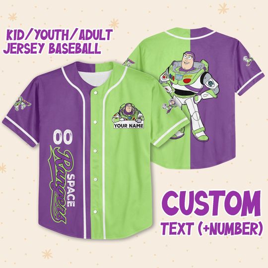 Personalize  Toy Story Buzz Lightyear Custom Baseball Jersey For Fans Disney