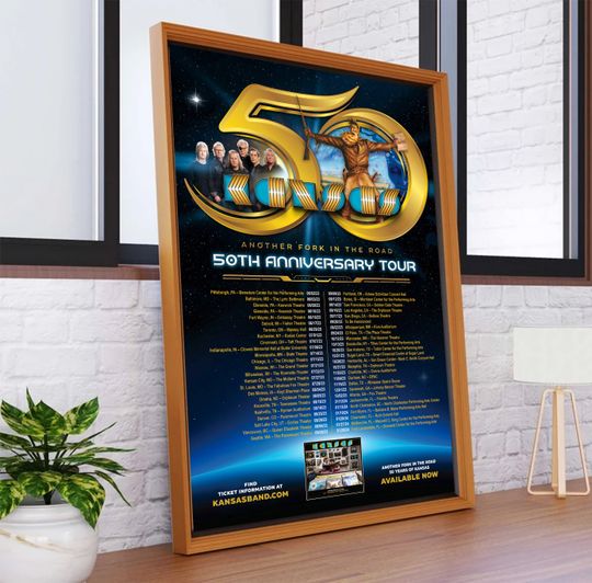 Kansas band-50th Anniversary Tour 2023 Poster