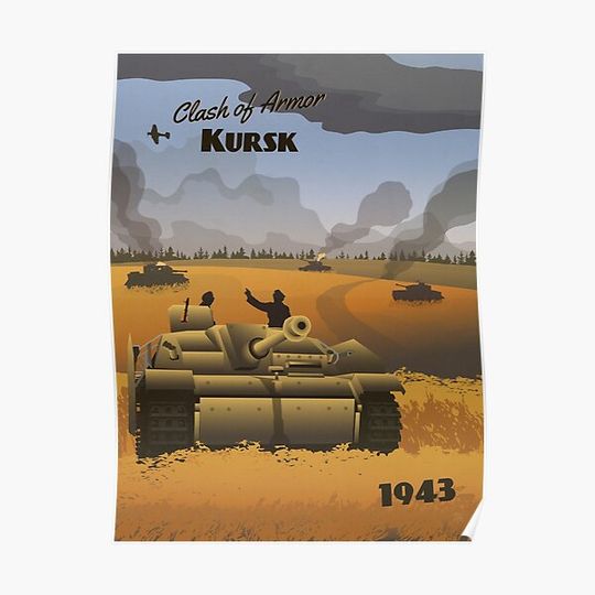 Kursk 1943 - Clash of Armor Premium Matte Vertical Poster