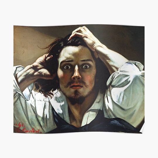 Gustave Courbet "The Desperate Man (Self-Portrait)" Premium Matte Vertical Poster
