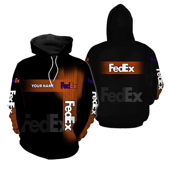 FedEx Express custom name Orange light 3D Hoodie