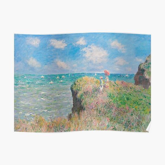 Cliff Walk at Pourville - Claude Monet Premium Matte Vertical Poster