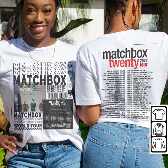 Matchbox Twenty Music Shirt, Vintage Matchbox 20 Summer 2023 Tour Shirt