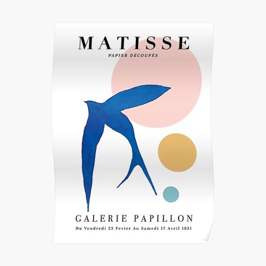 Henri Matisse - Blue Bird Premium Matte Vertical Poster