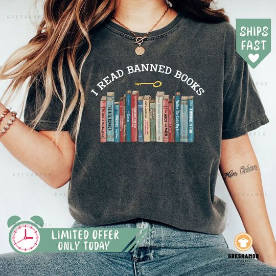 I Read Banned Books Shirt, Gift For Book Lover | Book Lover Tee