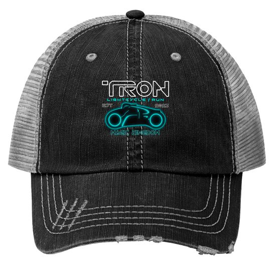 Disney Tron Lightcycle Run Ride Trucker Hats, Tron Lightcylce Run Magic Kingdom Trucker Hats