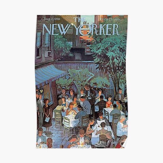 The New Yorker August 1958 Premium Matte Vertical Poster
