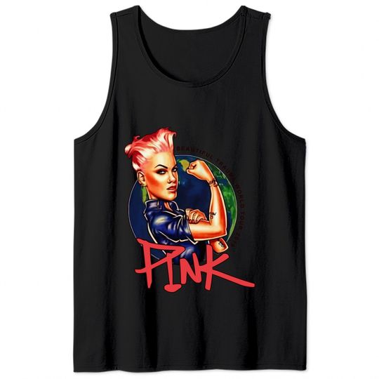 Pink Singer Tank Tops, P!nk Trustfall Tour 2023 Tank Tops, P!nk Tour