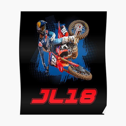 Jett JL18 Lawrence motocross legend Dirt bike Champion 18 Gift Design 2021 2022 Premium Matte Vertical Poster