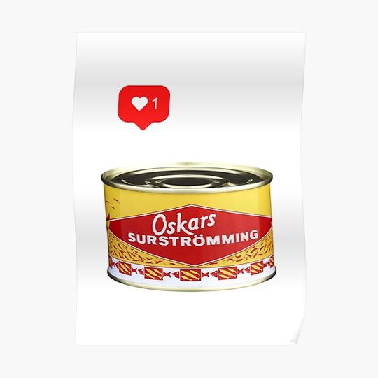 Surströmming Lover, Fermented Fish, Rotten Fish, Swedish Food, Willow Days Premium Matte Vertical Poster