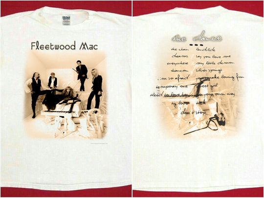 Fleetwood Mac The Dance Tour 1997 T-Shirt, 90s Fleetwood Mac Rock Band Tour Shirt