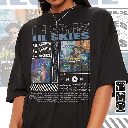 Lil Skies Rap Shirt, Unbothered Album Vintage, Lil Skies Shirt