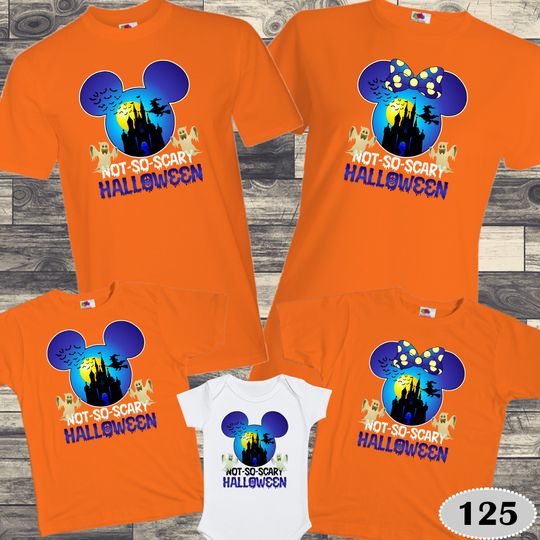 Disney Not So Scary Halloween Family Shirts, Disney Halloween matching shirts, Disney Halloween Shirts