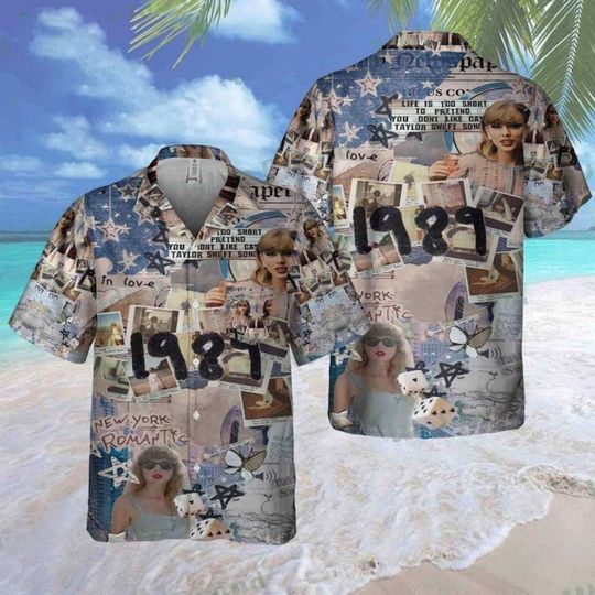 Taylor Album 1989 Hawaiian Shirt, Vintage Swift Taylor Inspired Shirt