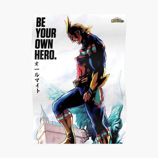 Hero Anime All Might Premium Matte Vertical Poster