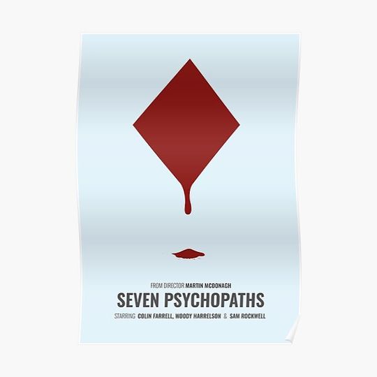 Seven Psychopaths Film Art Premium Matte Vertical Poster