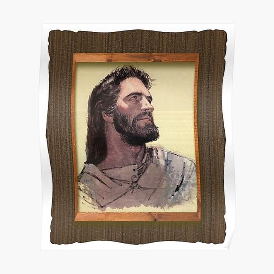 RICHARD HOOK'S JESUS FRAMED Premium Matte Vertical Poster