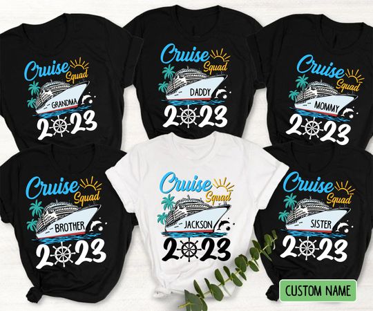 Personalized Cruise Squad Shirt, Family Cruise Shirts, Family Matching Vacation Shirt, 2023 Cruise Squad Shirt