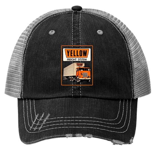 Vintage Yellow Freight Trucker Hats