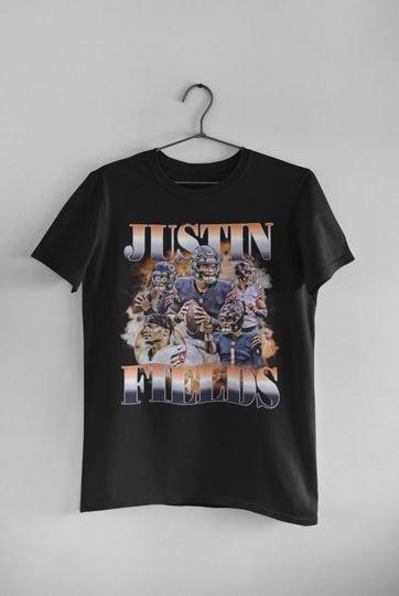 JUSTIN FIELDS t shirt - Chicago Bears - Vintage Retro 90s bootleg