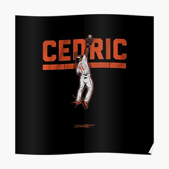 Cedric Mullins at the wall Premium Matte Vertical Poster
