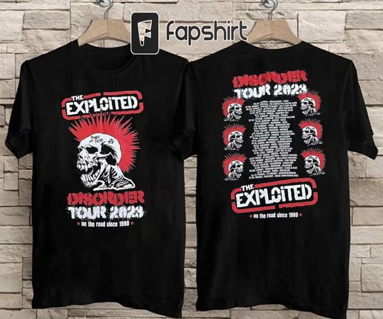 The Exploited Disorder Tour 2023 T-Shirt, The Exploited Band T-Shirt