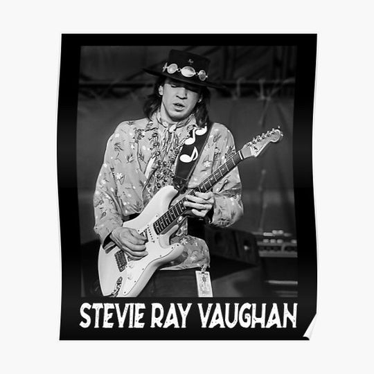 Retro Style Stevie Ray Vaughan Premium Matte Vertical Poster