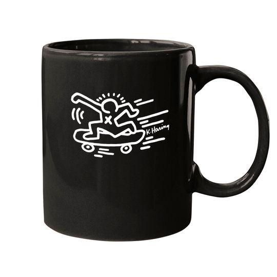 Vintage Mugs - Keith Haring Mugs Skateboard