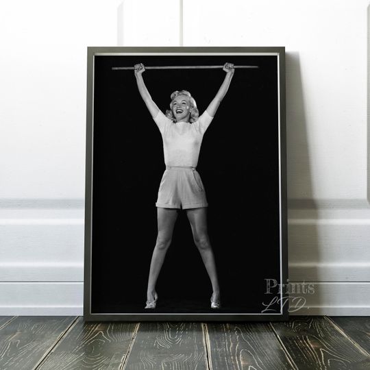 Marilyn Monroe At The Gym Art Poster