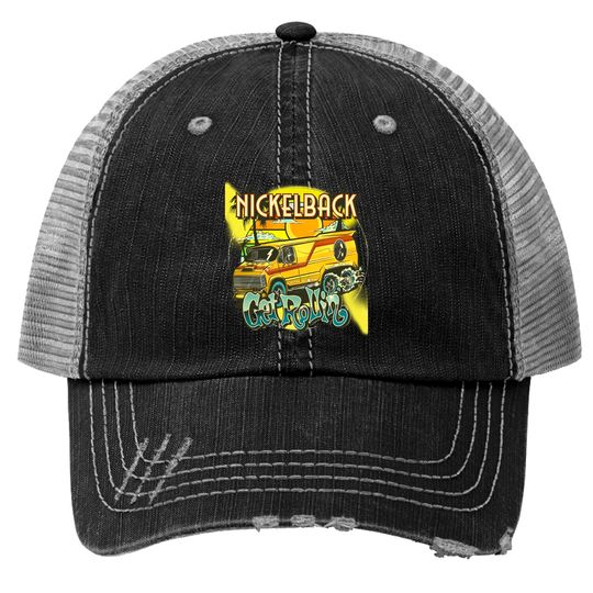 Vintage Nickleback Band Trucker Hats, Nickelback Get Rollin New Album Merch