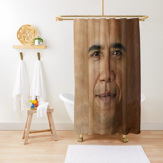 Obama Face Shower Curtain