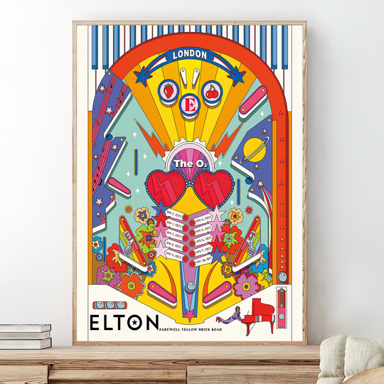 Elton John London Tour 2023 Poster-Portrait
