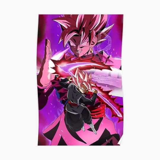 Goku Black Rose Premium Matte Vertical Poster