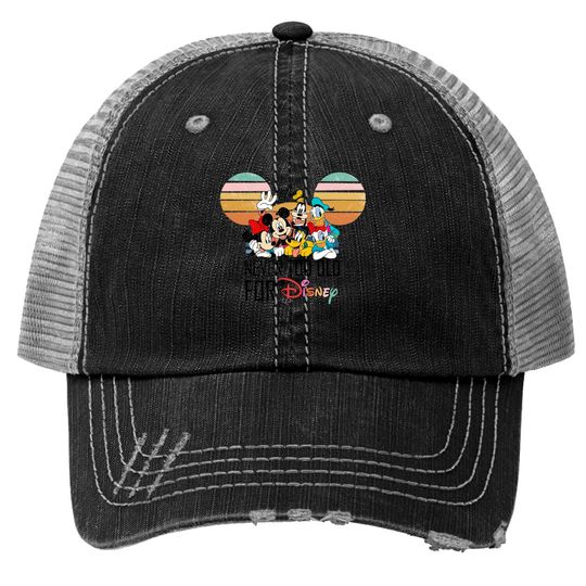 Never Too Old For Disney Trucker Hats, Mickey & Friends Trucker Hats, Vintage retro Disney Trucker Hats