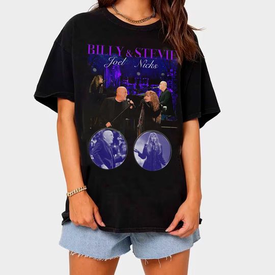 Two Icons One Night Bill Joel and Nick Stevie Tour 2023 Shirt