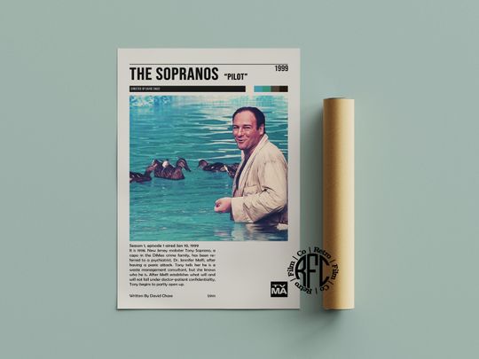 Sopranos Poster | The Sopranos Poster | Retro Vintage Poster
