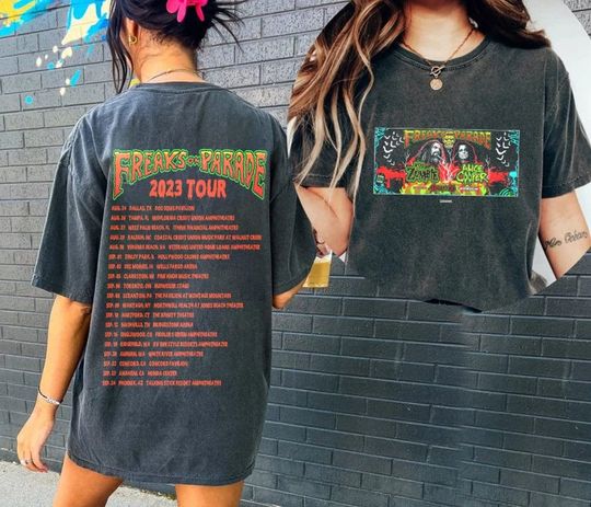 Rob Zombie & Alice Cooper Freaks On Parade Tour 2023 Shirt