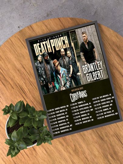 Five Finger Death Punch With Brantley Gilbert Tour Date 2022 Poster