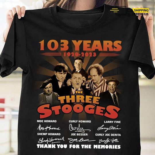 The Three Stooges T-Shirt, 103 Years Of The Three Stooges Movie Shirt