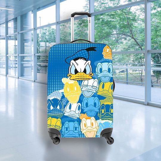 Donald Duck Luggage Cover, Funny Duck Cartoon Luggage Cover