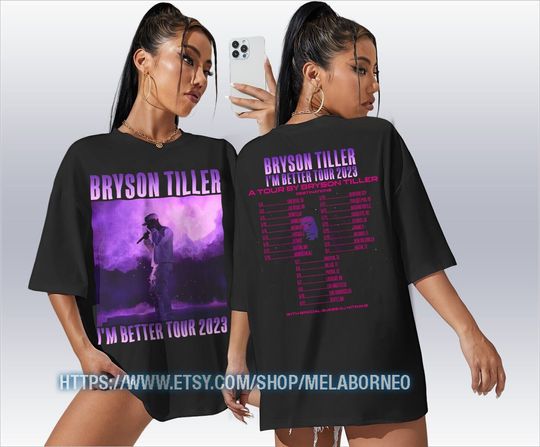 Bryson Tiller Back and Im Better Tour 2023 T Shirt, Bryson Tiller Shirt