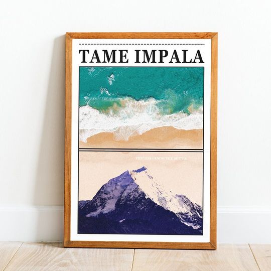 Tame Impala Poster  Music Wall Art  Tame Impala Print  Music Poster