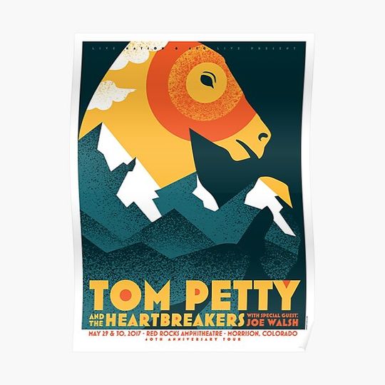 Tom Petty And The Heartbreakers 2017 Premium Matte Vertical Poster