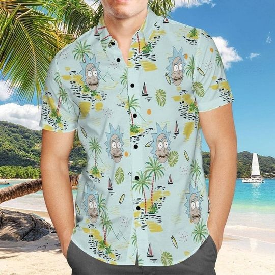 Rick And Rickandmorty Button Shirt, Rick And Rickandmorty Hawaiian Shirt