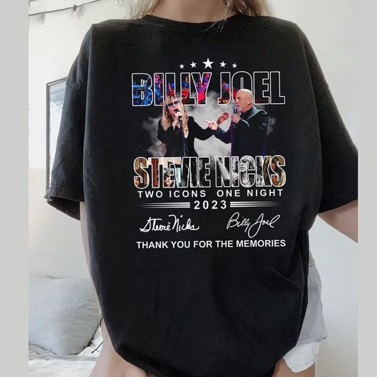 Billy Joel Stevie Nick Two Icons One Night Shirt, Billy Joel T-shirt