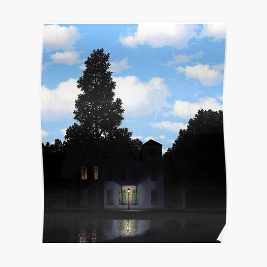 Magritte - The Empire Of Light - Rene Magritte Paintings Premium Matte Vertical Poster