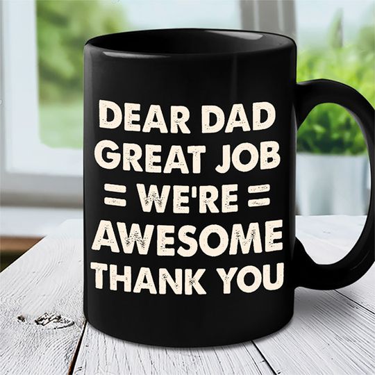 Dear Dad, We're All Awesome - Family Personalized Custom Mug - Father's Day, Birthday Gift For Dad