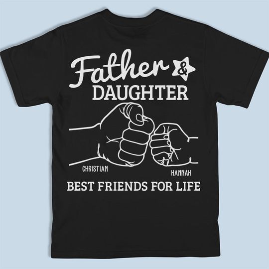We Are Best Friends For Life - Family Personalized Custom Unisex Back Printed T-shirt