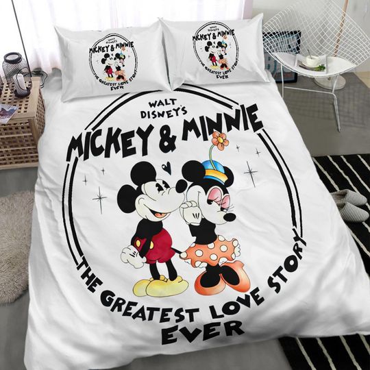 Disney Bedding Sets, Greatest Love Story, Mickey & Minnie Mouse Bedroom Bedding Set